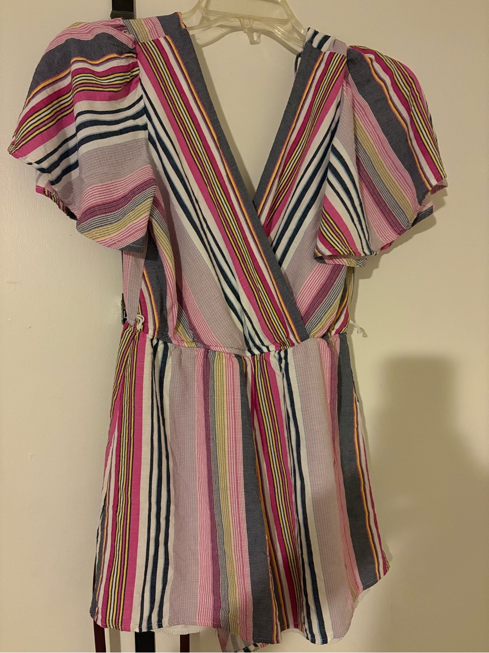Women’s Striped Pink Multi One-Piece Romper